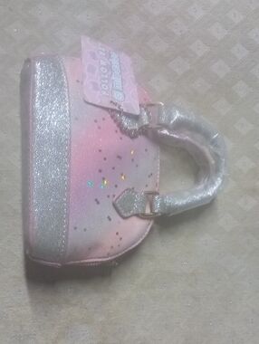 Pink Glitter Star Mini Tote Bag